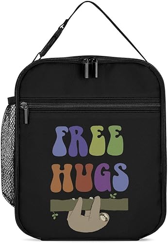 Miniatura 1 de Free Hugs Sloth Insulated Lunch Bag for Women Men Reusable Lunch Box Tote Bag for Work Travel