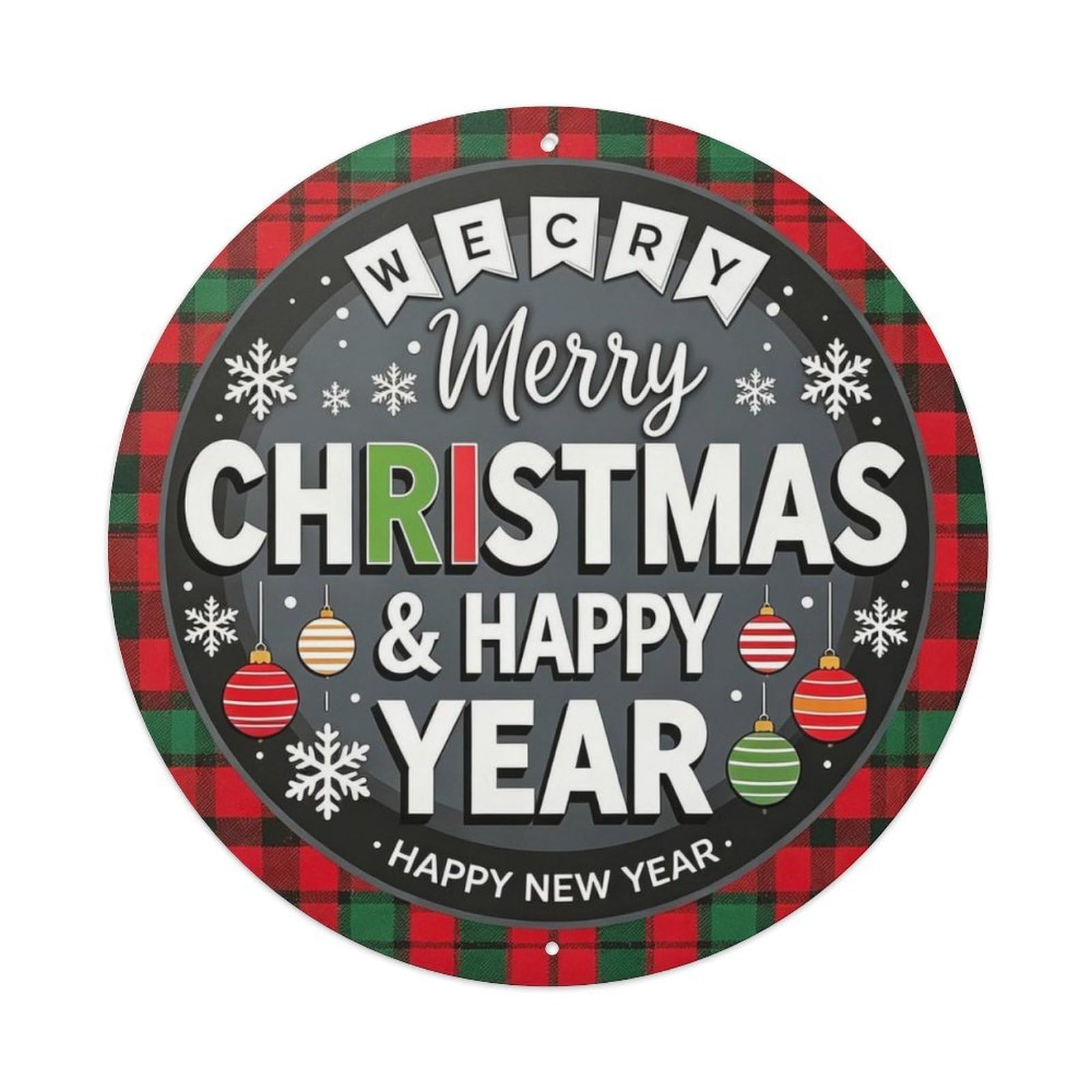 Christmas Festive Welcome Metal Tin Sign Plaque