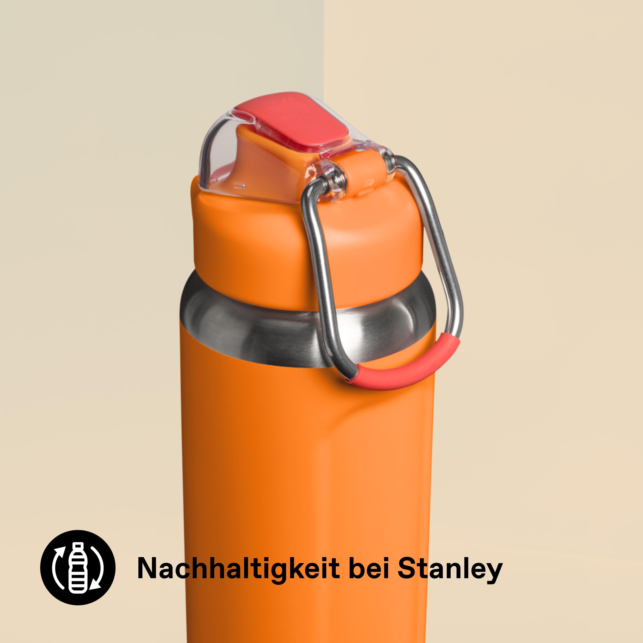STANLEY 1913 Wellspring Bottle 0.7L - Kühlt 12 Stunden - 40 Stunden Eisgekühlt - BPA Frei Recycelter Edelstah Flasche - Auslaufsicher - Spülmaschinenfest - Goldenrod Coral | Kühlt 12 Std. - 40 Std. eisgekühlt - Auslaufsicher - BPA-frei - Spülmaschinenfest