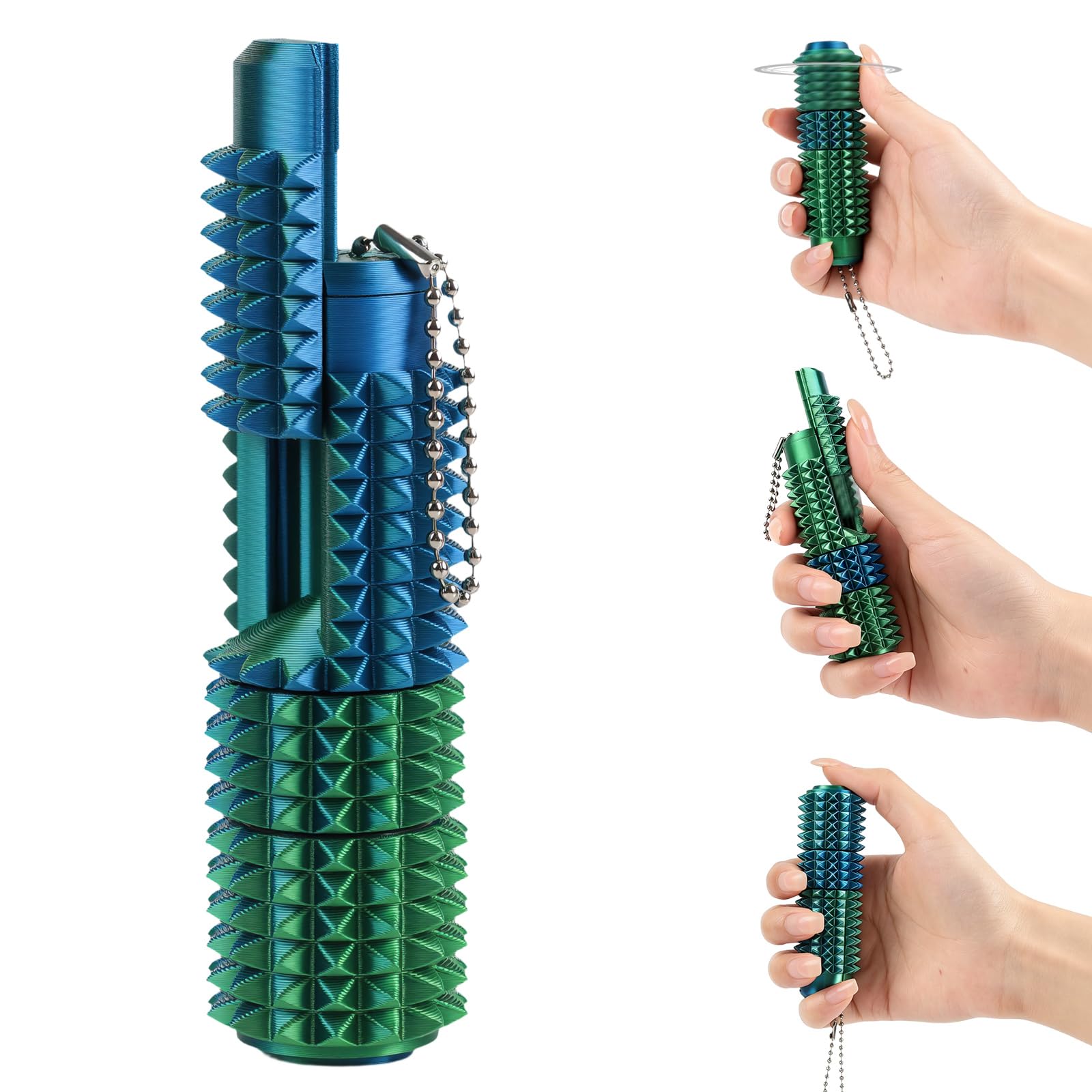 Little Ouchies Spiky Fidget Toy - 5-in-1 Pain Fidget Toys with Clicker Button, Slider, Spinner, Pain Stim Fidget Anxiety Relief for Adults, 3D Printed Fidget Toys Fidget Slider for Autism, Cool Stuff