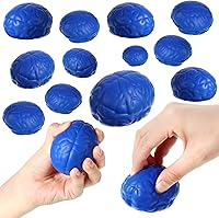 Vista 1 de Leitee 12 unidades de bolas de estrés cerebral a granel, cerebro grande, poliuretano, mano, ejercicio muscular, pelota de presión, divertido alivio