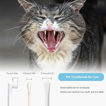 JGocot Small Dog Toothbrush,|Micro Brush Head|Nano Bristle|Soft Pet Toothbrush for Sensitive Gum&Teeth, Dog Teeth Cleaning Kit for Puppy, Kitten, Cats&Miniature Toy Size Dogs