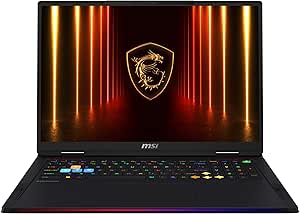 MSI Raider 18 HX AI 18” 120Hz UHD+ Gaming Laptop: Intel Core U9-285HX, NVIDIA Geforce RTX 5090, 64GB DDR5, 2TB NVMe SSD, Thunderbolt 5, Wi-Fi 7, Win 11 Pro