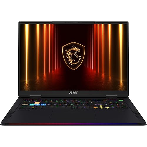 msi Raider 18 HX AI 18” 120Hz UHD+ Gaming Laptop: Intel Core U9-285HX, NVIDIA Geforce RTX 5090, 64GB DDR5, 2TB NVMe SSD, Thunderbolt 5, Wi-Fi 7, Win 11 Pro: Black A2XWJG-069US