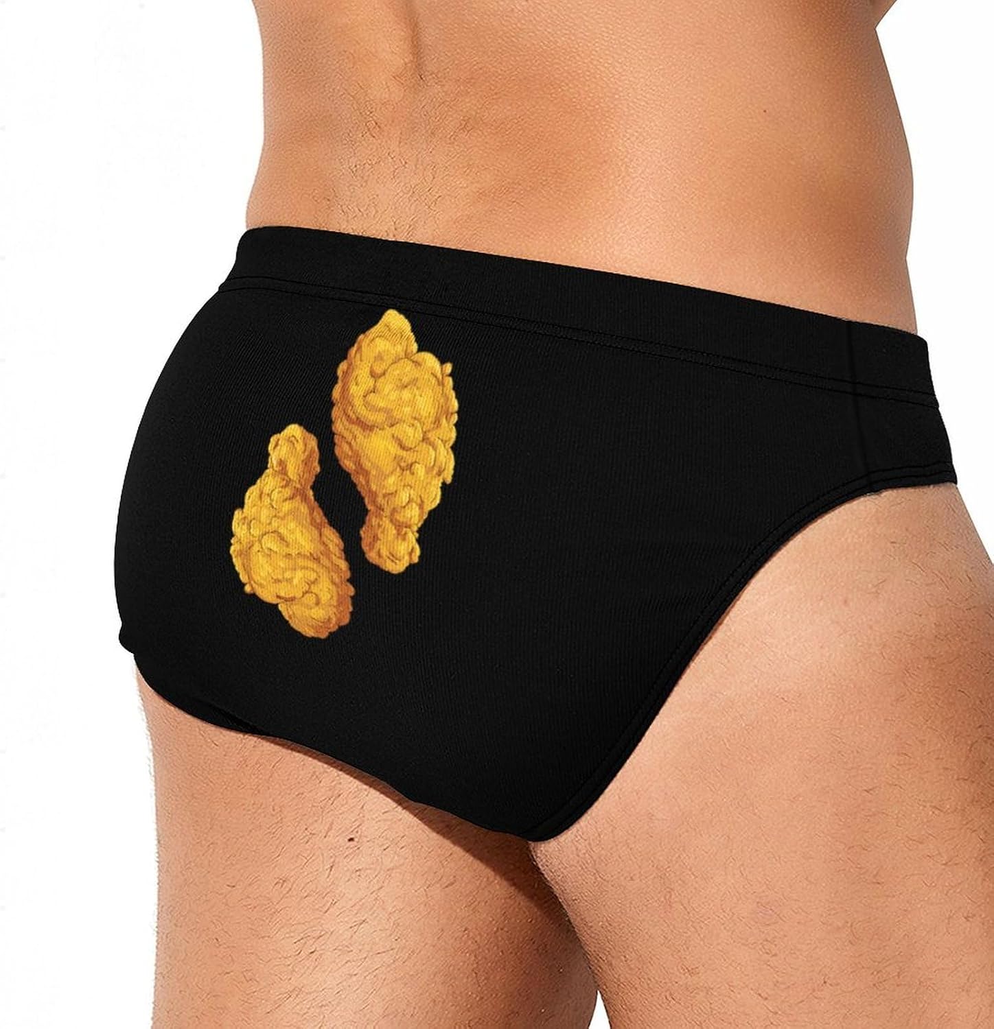 Fried Chicken Legs Drumstick Men's Swimwear Bikini Swimming Briefs Stretchy Swimsuits Board Surf Shorts Trunks