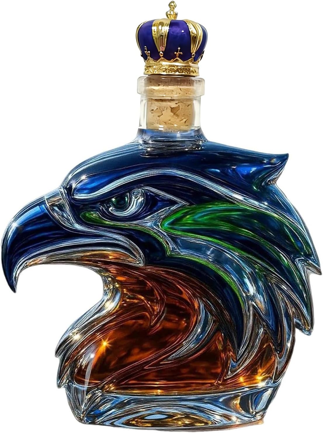 Premium Whiskeys Aerators Gift Set for Football Fan Feature Intricate Seahawk Sculpture and Sturdy Glass Construction Football Themed Drinkware Gift