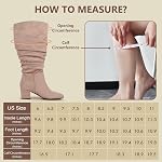 Robe de veau extra large pour femmes Bottes de slouchy Suede Block Talon