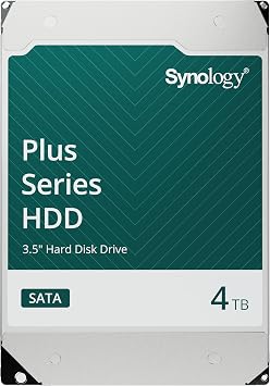 Synology 4 TB HAT3300 HDD – 1 million hours MTBF, 180 TB/year working load, 5400 PRM
