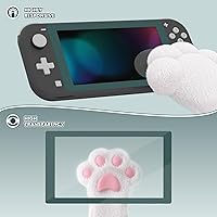 Vista 5 de eXtremeRate Paquete de 2 protectores de pantalla de vidrio templado transparente HD con borde verde cazador, protector de pantalla para Nintendo