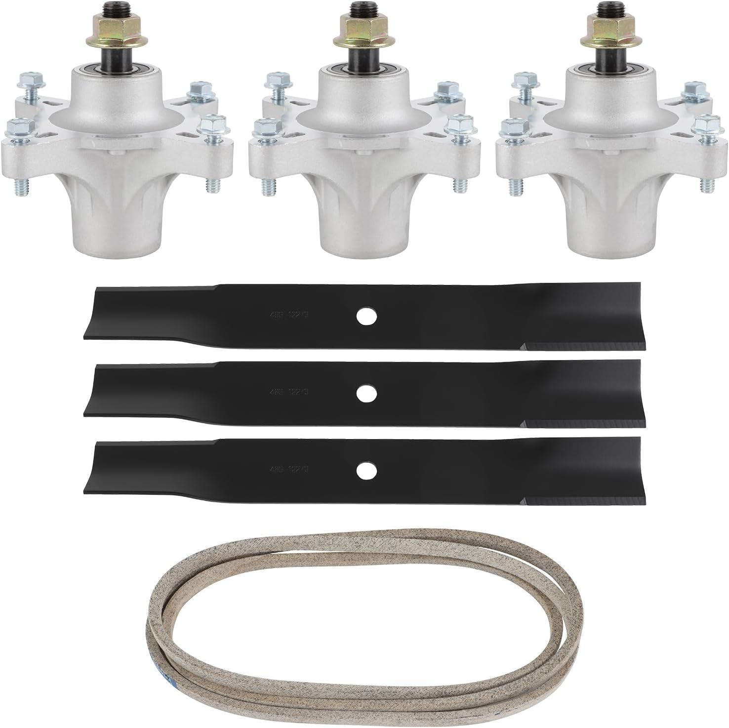 SCITOO Deck Rebuild Kit, Lawn Mower Deck Parts Rebuild Kit Compatible with Toro 50 Timecutter SS5000 SS5035 SS5060 MX5000 MX5060, 1 Belt 3 Blades 3 Spindle Assembly