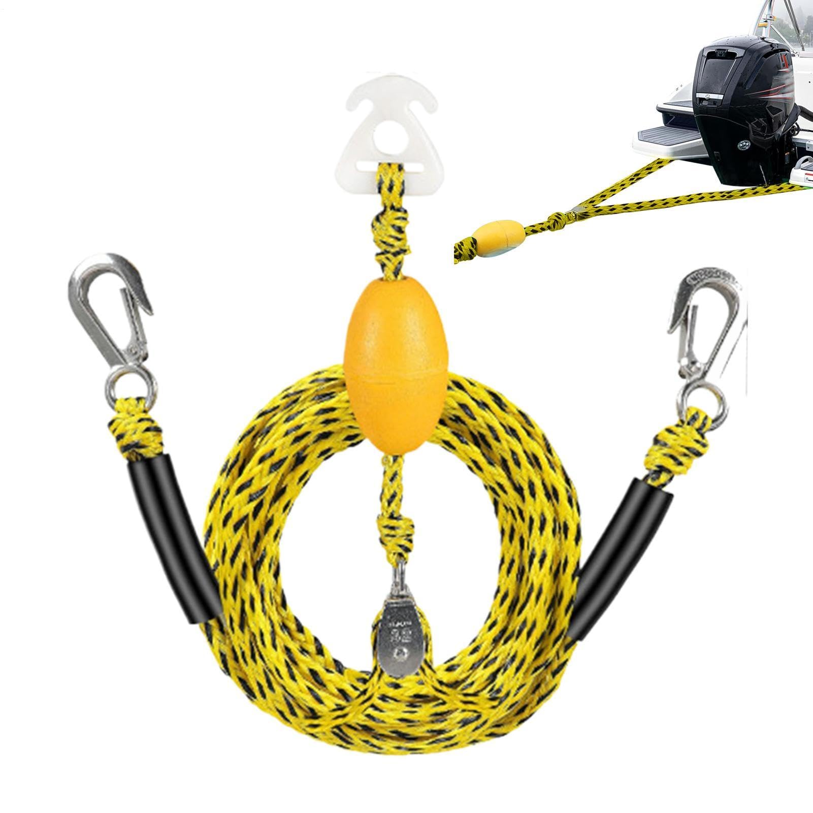 Cuerda de remolque barco | Soporta hasta 4 usuarios - con gancho y polea giratoria 360° arnés remolque barco | para Pontón inflable Kayak Surf Piscina