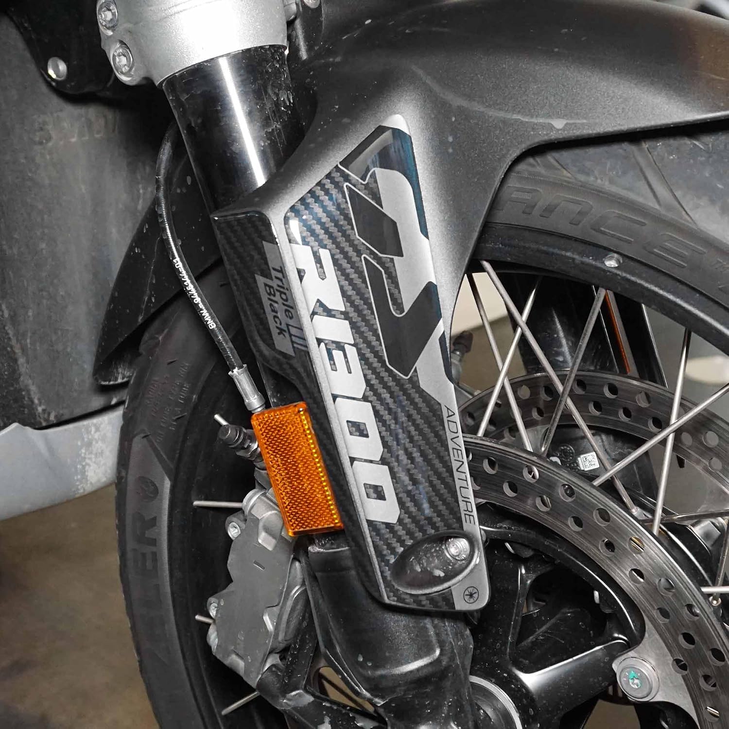 labelbike - 3D Stickers Motorcycle Fender Mudguards Protection and Decoration in Resin Compatible with BMW R1300GS Adventure - Color Gray