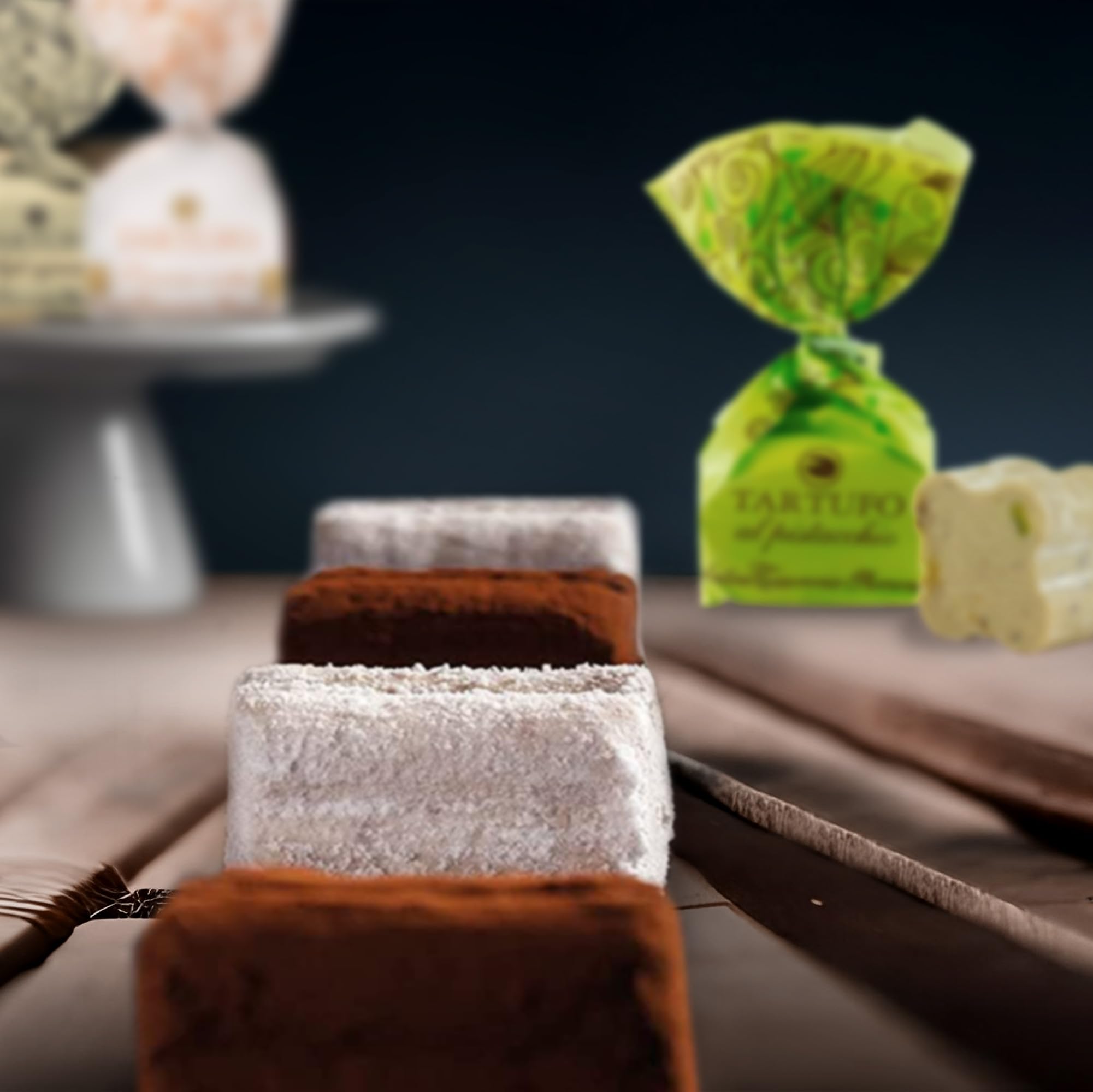 Antica Tartufi Dolci Pistaccio feinste Italienische Trüffelpralinen 1kg | Glutenfrei, Köstlich, Ideal als Edle Geschenkidee und zum Kaffee, Großpackung Pralinen 71x14g