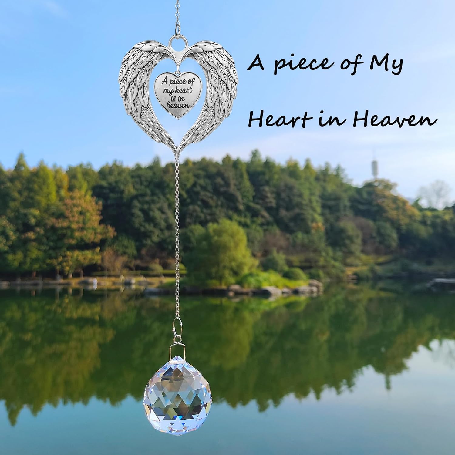 Memorial Sympathy Gifts for Loss of Loved One, in Memory of Loved One Gifts, Bereavement Remembrance Grief Gift for Loss of Mom Husband Son Daughter Dog, Christmas Memorial Suncatcher