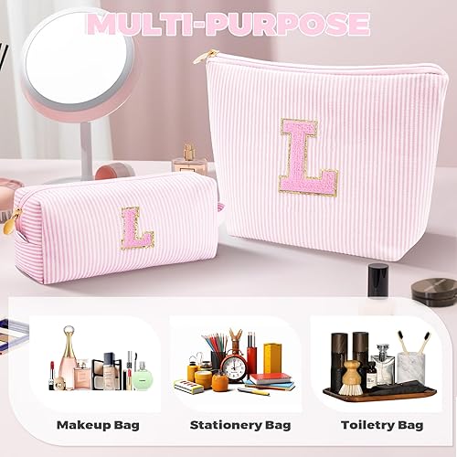 Miniatura 6 de Regalos de recital de baile para niñas, bolsa de cosméticos para adolescentes, juego de bolsa de maquillaje con iniciales para mujeres, bolsa de