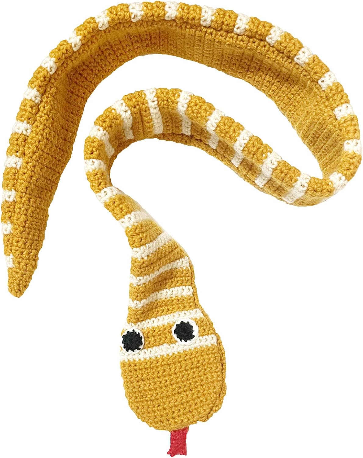 SUNONE11 Funny Snake Loop Handmade Knitted Scarf - Warm Acrylic Cotton Neckerchief Shawl for Halloween Gifts