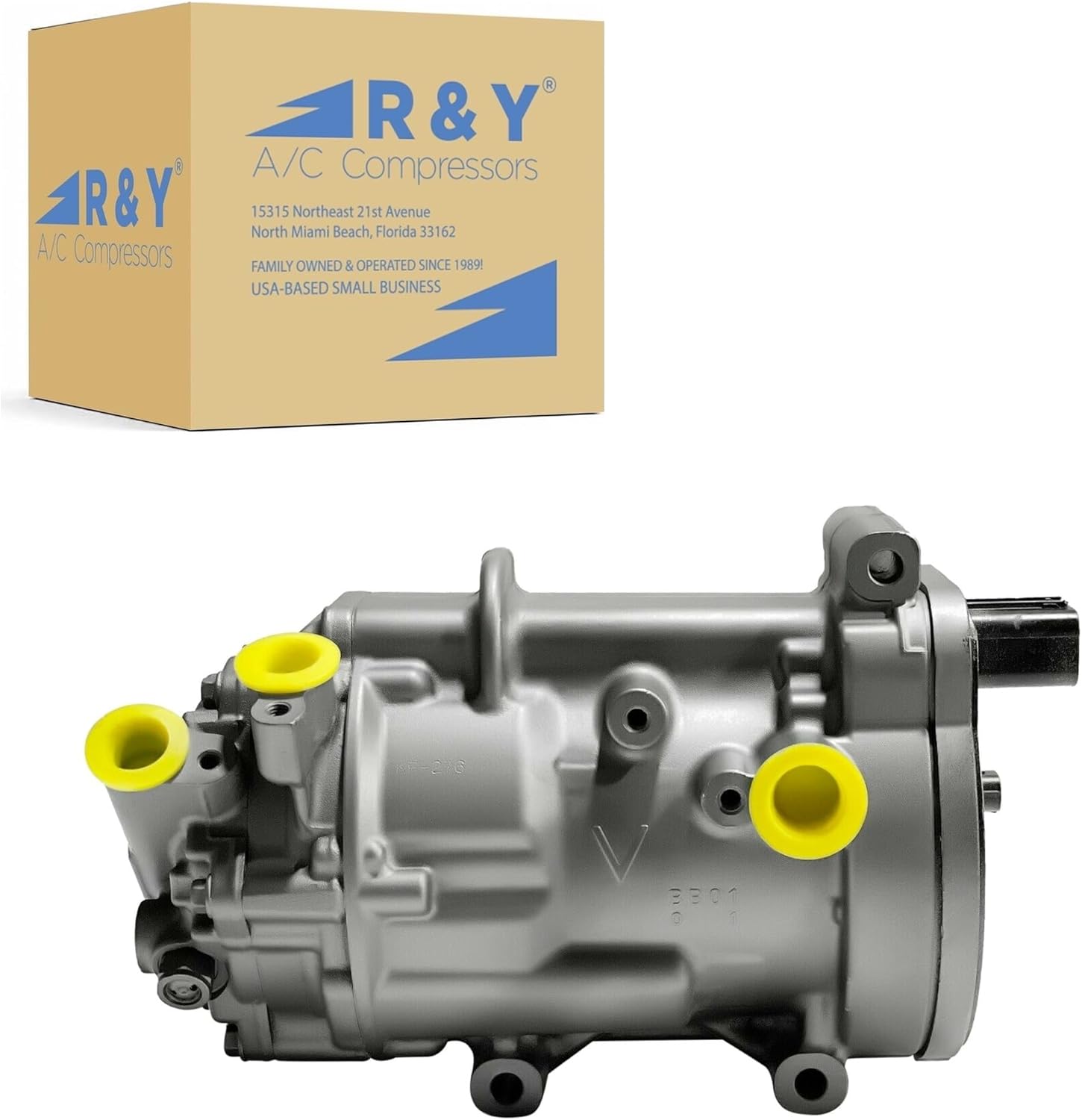 RYC Automotive Air Conditioning Compressor AD-1620-01 (Fits Toyota Prius Prime 1.8L 2017, 2018, 2019, 2020, 2021, 2022)