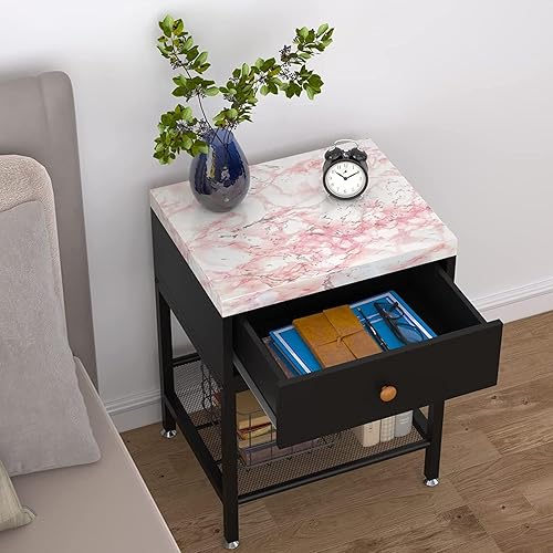 Miniatura 4 de VOLEAAR Papel tapiz adhesivo de mármol rosa y blanco para pared, mesa, contra salpicaduras, gabinetes, encimeras, vinilo, impermeable, autoadhesivo,