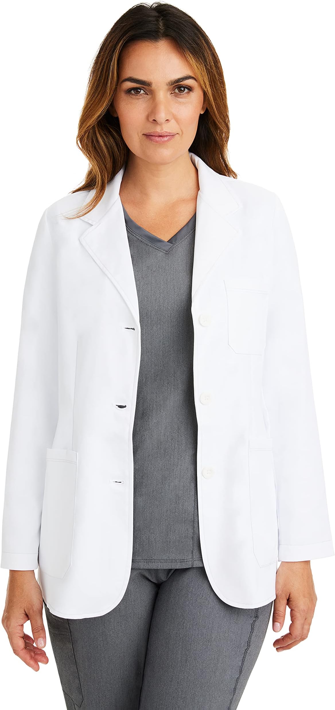 Healing Hands Women's Lab Coat with 4 Pockets, Moisture Wicking & 2-Way Stretch Fabric, Button Front Consultation Coat 5160