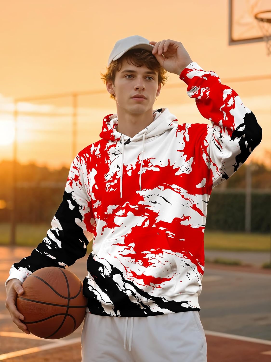 Mens Graphic Hoodies Pullover Cool Designer Sweatshirts for Men Anime image 2