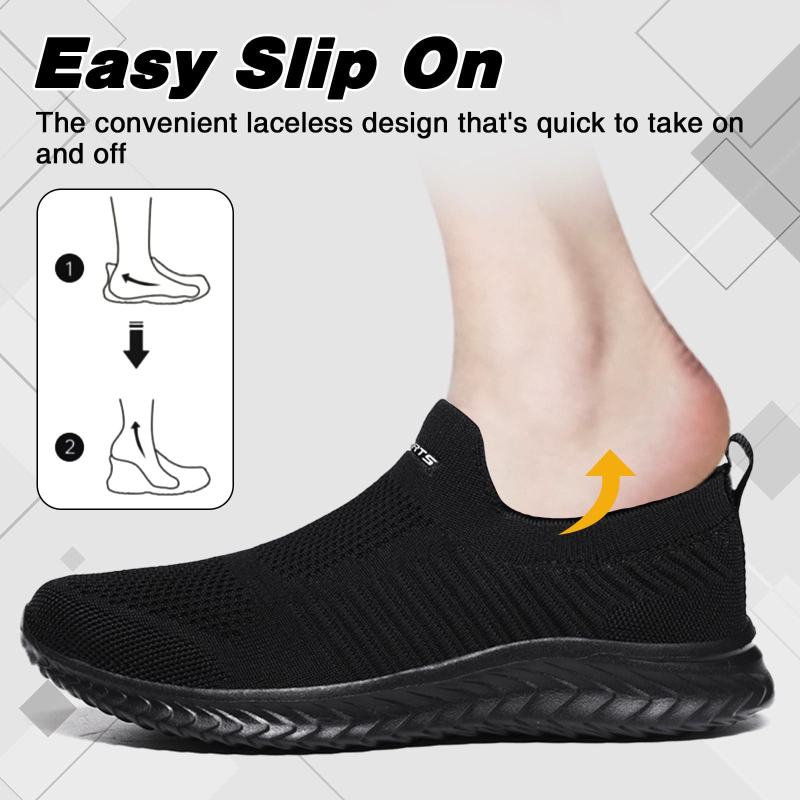 Scarpe Donna Uomo Sneakers Slip On Ginnastica Comode Tennis Running Scarpe da Camminare Jogging Tennis Outdoor Fitness Sportive Palestra