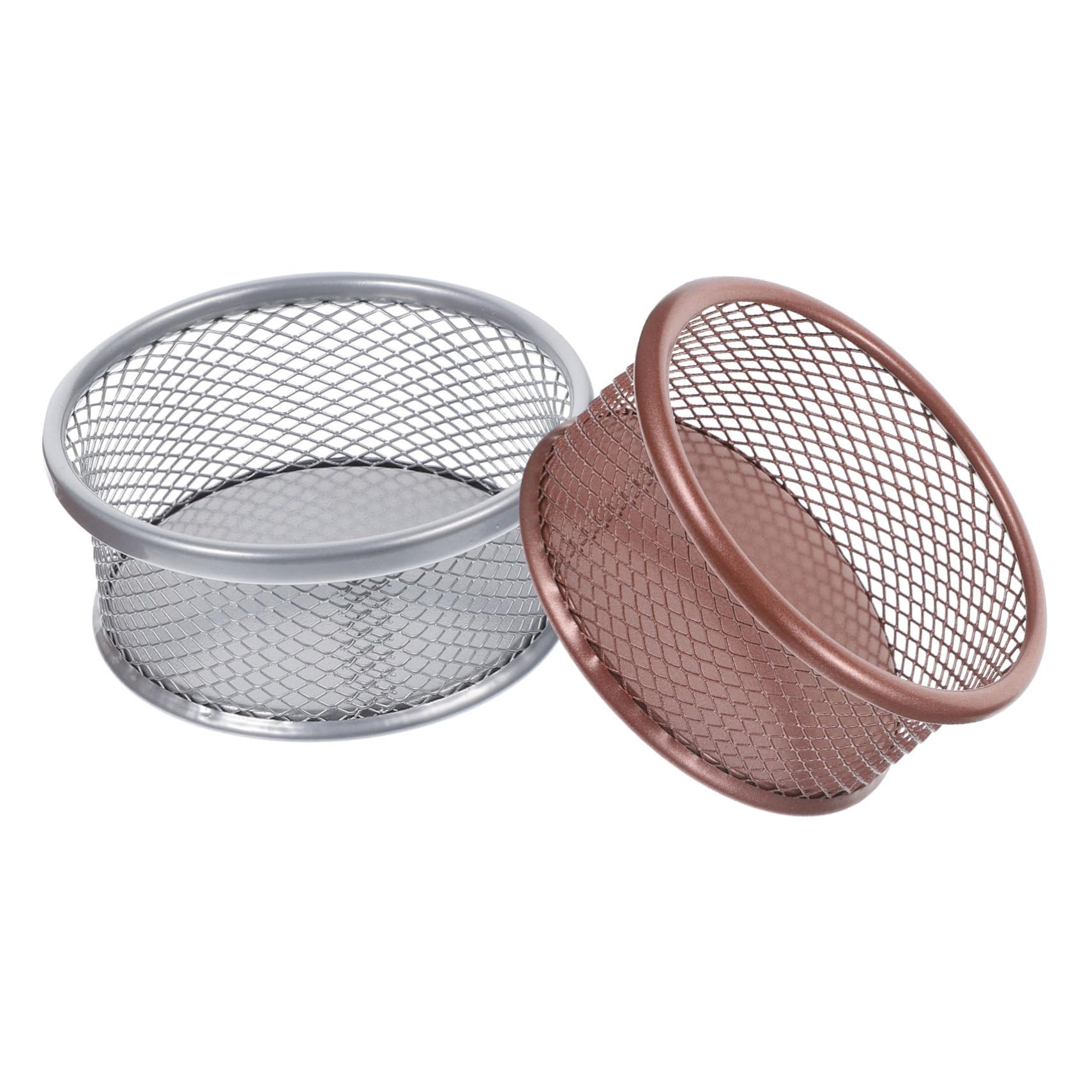 KICHOUSE 2Pcs Paperclip Holder Stylish Office Desk Organizers Mesh Basket for Paper Clips Accessories Storage Compact Design