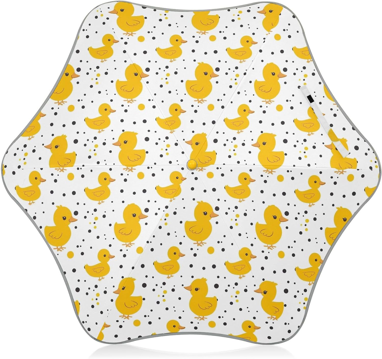ALAZA Yellow Duck Polka Dot Kids Umbrella for Girls Boys Toddler Children Rain & Sun Umbrella