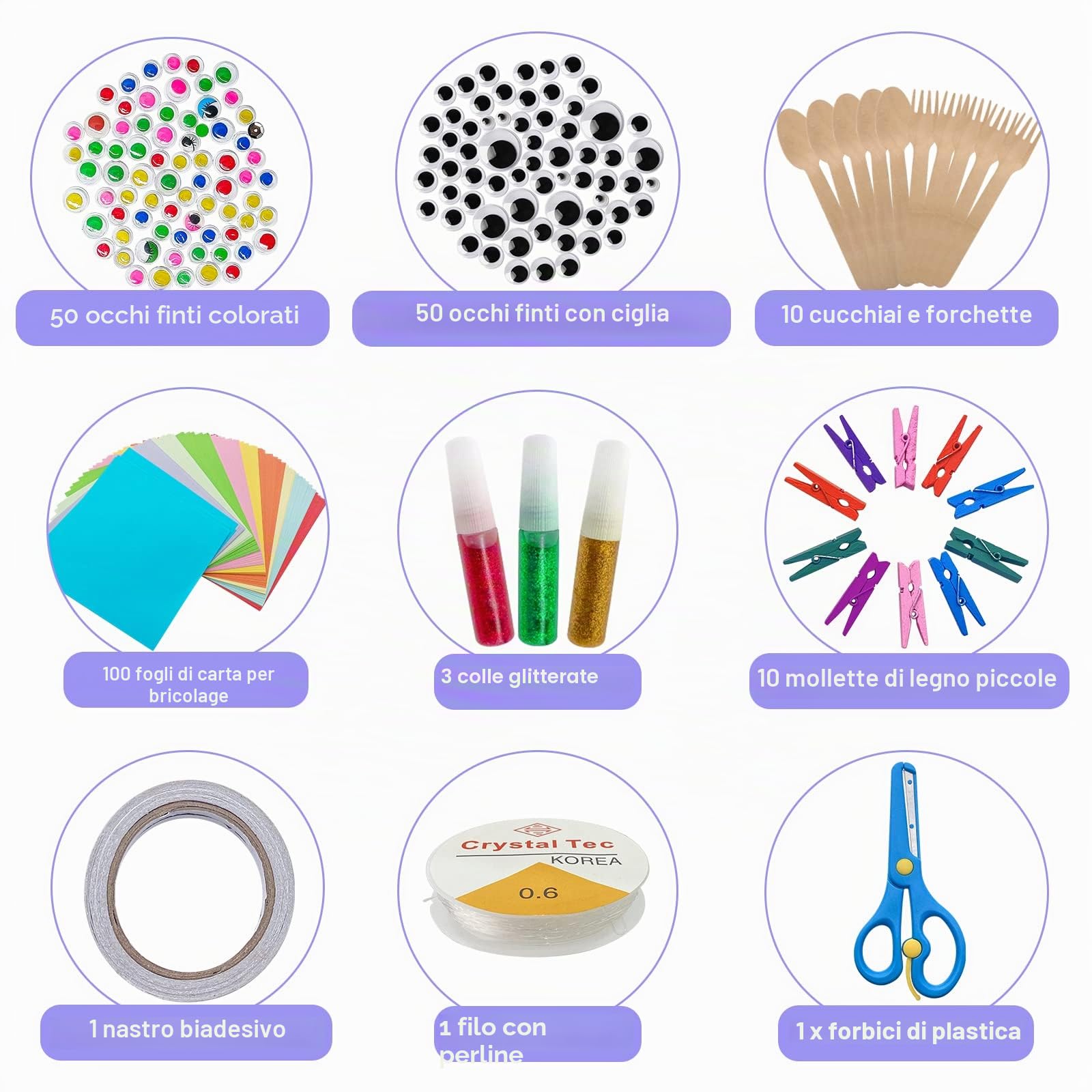 Withosent Set fai da te per bambini, 3000 + pezzi, fai da te per bambini, set fai da te per bambini, detergente per pipe, ghiaccio sul gambo, pompon, perline, scrapbooking