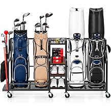 FHXZH Golf Bags Storage Garage Organizer - Golf Bag Stand with Wheels