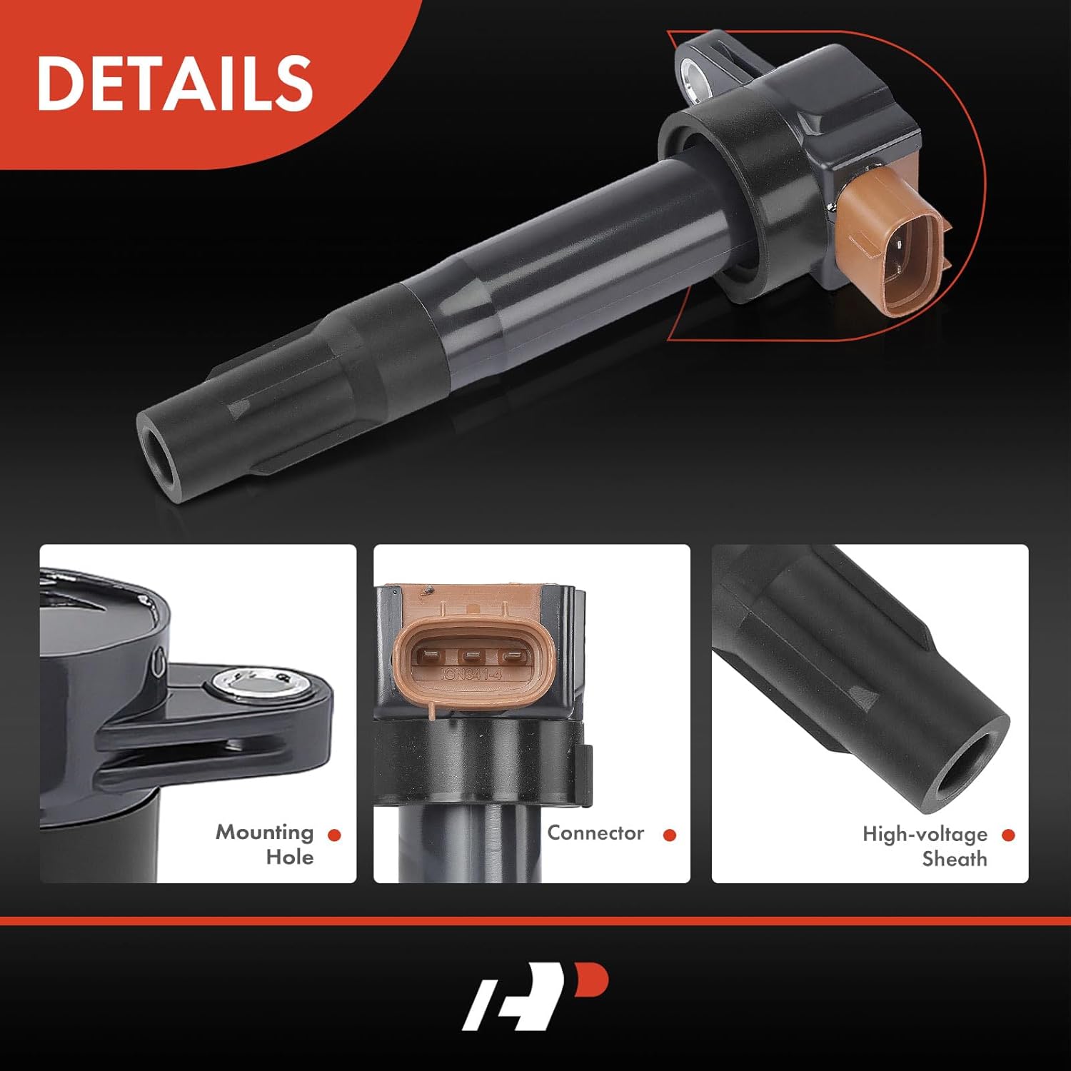 A-Premium Engine Ignition Coil Pack Compatible with Suzuki SX4 2010-2013 2.0L, Kizashi 2010-2013, Grand Vitara 2009-2013 2.4L, SX4 Crossover 2012 2.0L, 4-PC Set