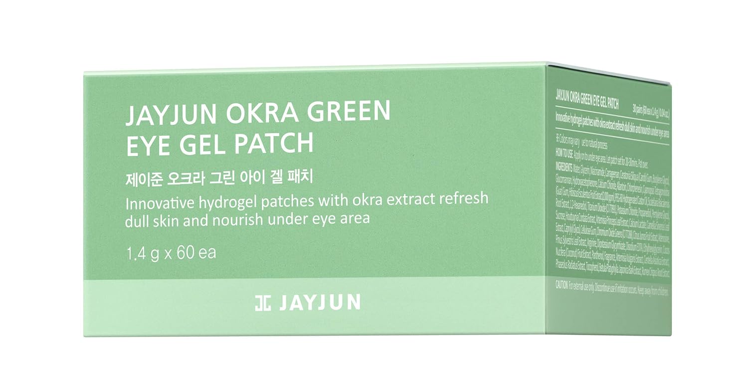 JAYJUN Green Tea Eye Gel Patch, Dark Circle, Puffy Eye, Under Eye Patch, 1.4g, 60 in Jar: Beauty
