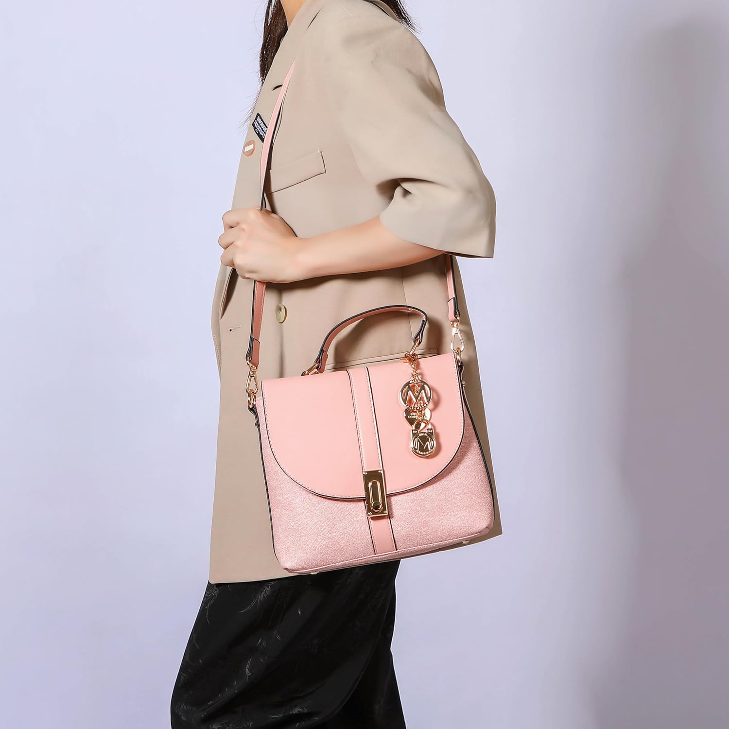 MKF Collection Women's Shoulder Bag, Vegan Leather Crossbody Bag Handbag Purse by Mia K