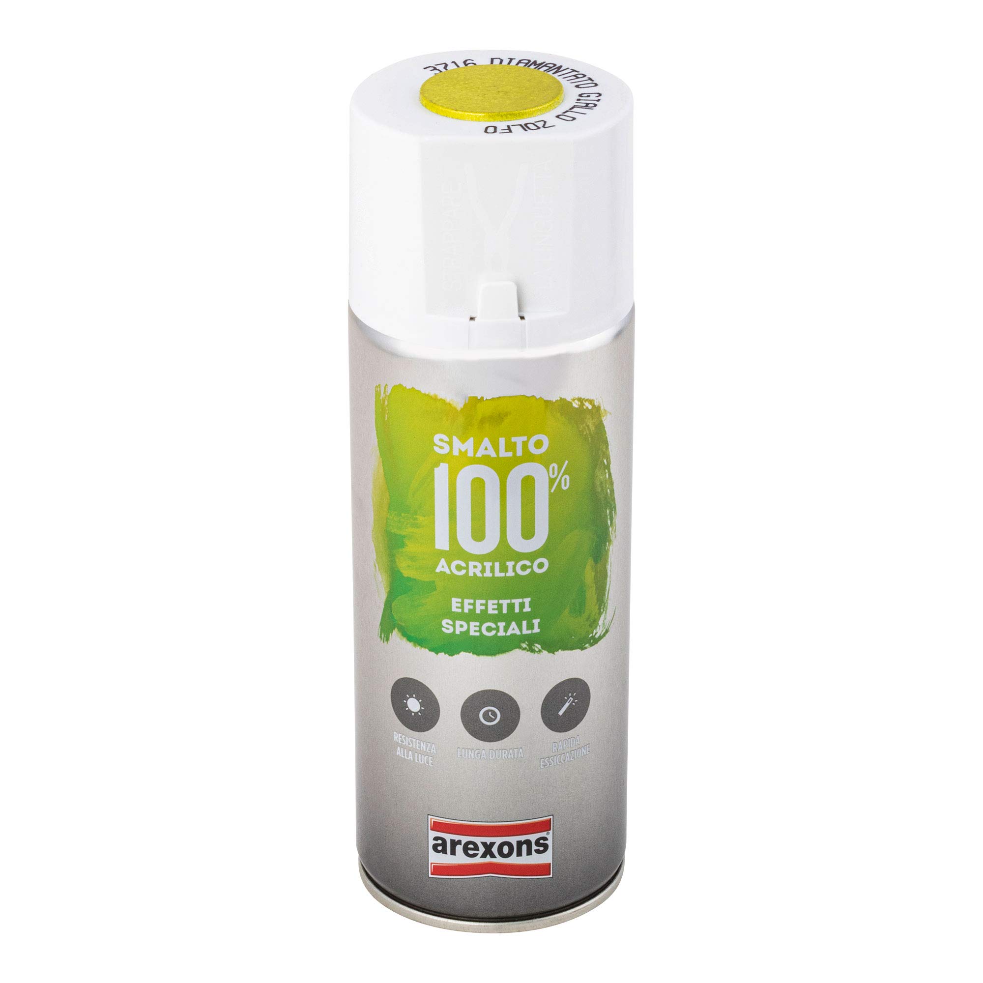 Esmalte acrílico Arexons color amarillo zolfo diamante de 400 ml para renovar objetos