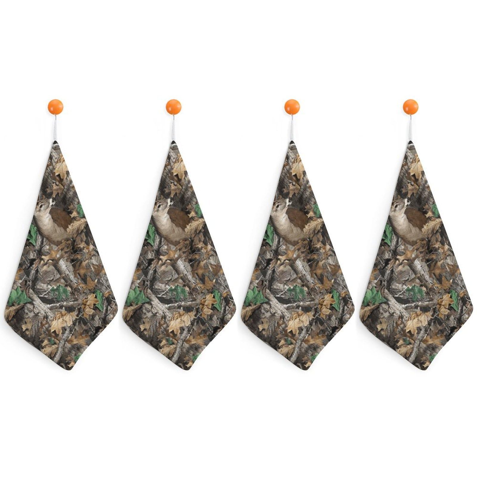 CGSBNGHA Camouflage Deer Hunting Hand Towel Hanging Face Towels Cleaning Cloths Handkerchief for Bathroom Kitchen