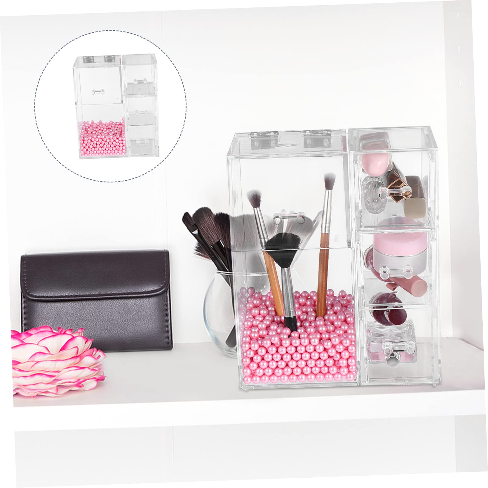 VALICLUD Boîte De Rangement Pour Pinceaux De Maquillage Étui De Voyage Transparent Pour Pinceaux De Maquillage Boîtes De Rangement Pour Cosmétiques Avec Couvercles Conteneurs Pour
