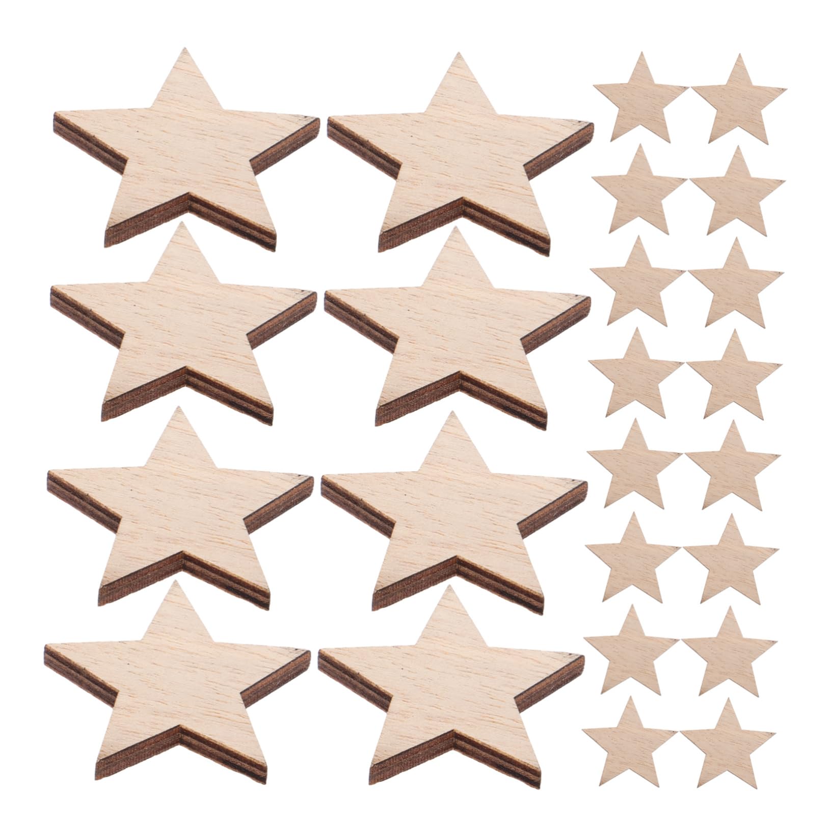 Tofficu 3 Sätze Kleine Sternornamente Aus Massivem Holz Weihnachtsschmuck Selber Machen Sternenflagge Kleine Holzsterne Ornamente Zum Basteln Stern Holzspan Hölzern Brown 25 Stück * 3