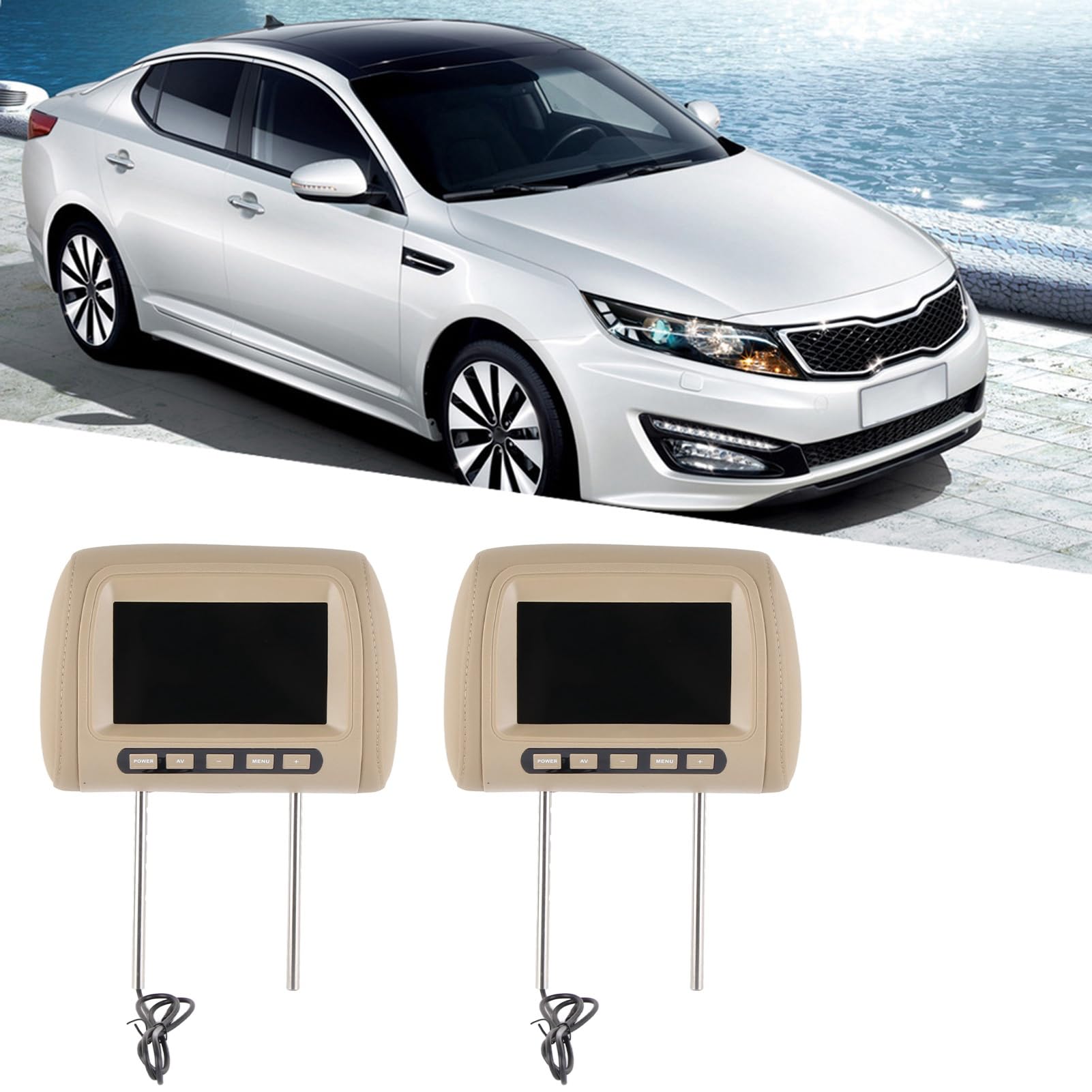 Universal HD Auto Kopfstütze 7 Zoll LCD Video Player Drahtlose Steuerung