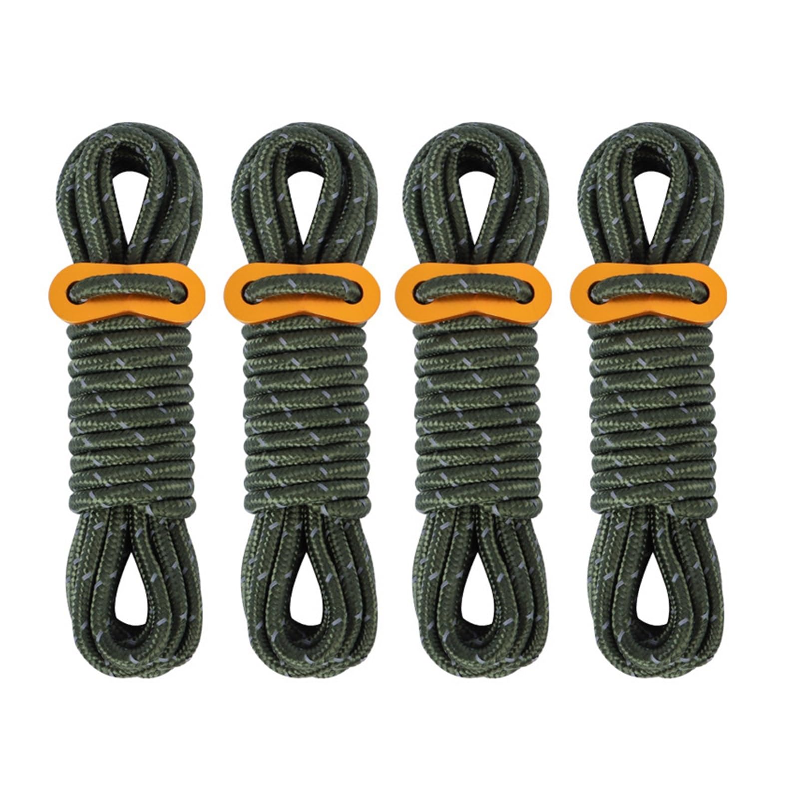 Guy Ropes 8Pcs 5mm Outdoor Tent Guyline Ropes 4.0M Reflective Camping Guy Lines With Adjuster Tensioner Accessories For Tarp Canopy