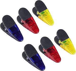 3-1/4" Length Plastic Refrigerator Magnet Clips Sets,Magnet Paper Clips, Snacks Bag Clips,Multipurpose Clips - Set of 6