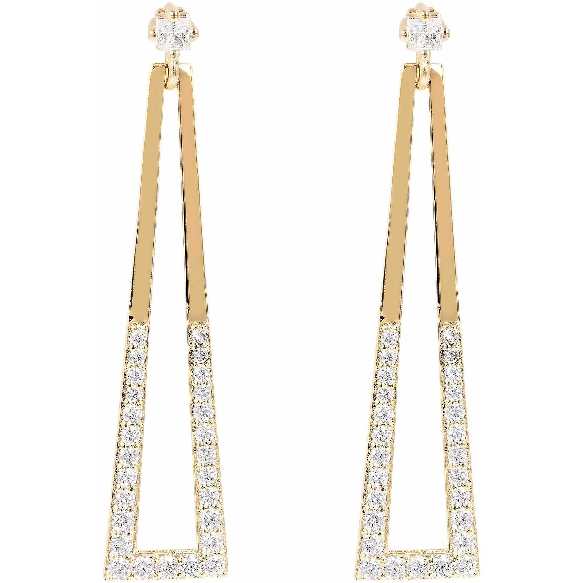 Orecchini Pendente donna Bronzallure Golden in Argento sterling - Zirconi