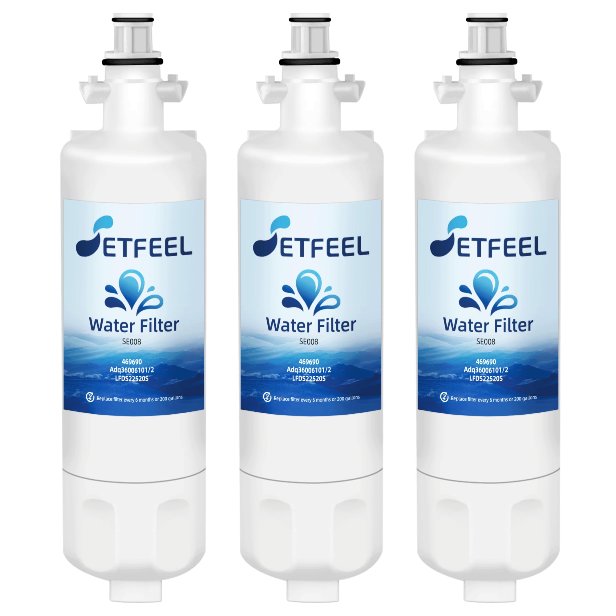 SETFEEL Adq360061 Water Filter Replacement for LG Refrigerator Lt700p Adq36006101 Lfds22520s,Fit Kenmore 9690 469690 Adq36006102 Lfxc24726s Lfxc29626s Rwf1200a Water Filter, 3-Pack | Fridge.com