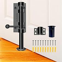 Funyfa 6.3 Inch Heavy Duty Barrel Bolt Latch, 14mm 304 Stainless Steel Slide Gate Lock Black for Barn Shed Fence Door
