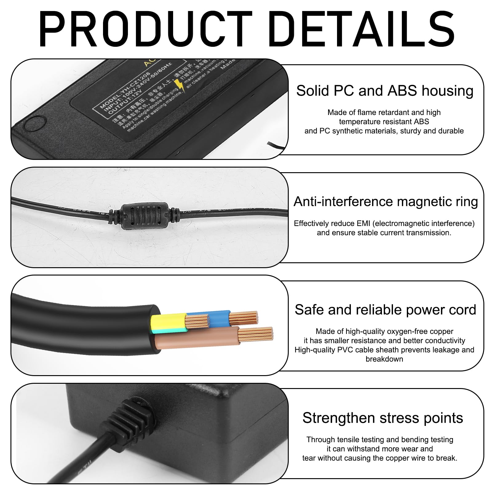 Adapter sieciowy do samochodu, 180 W, 15 A, 230 V na 12 V, adapter do gniazda zapalniczki samochodowej, lodówki, sprężarki, pompowania opon, zasilacza, falownika, adaptera.