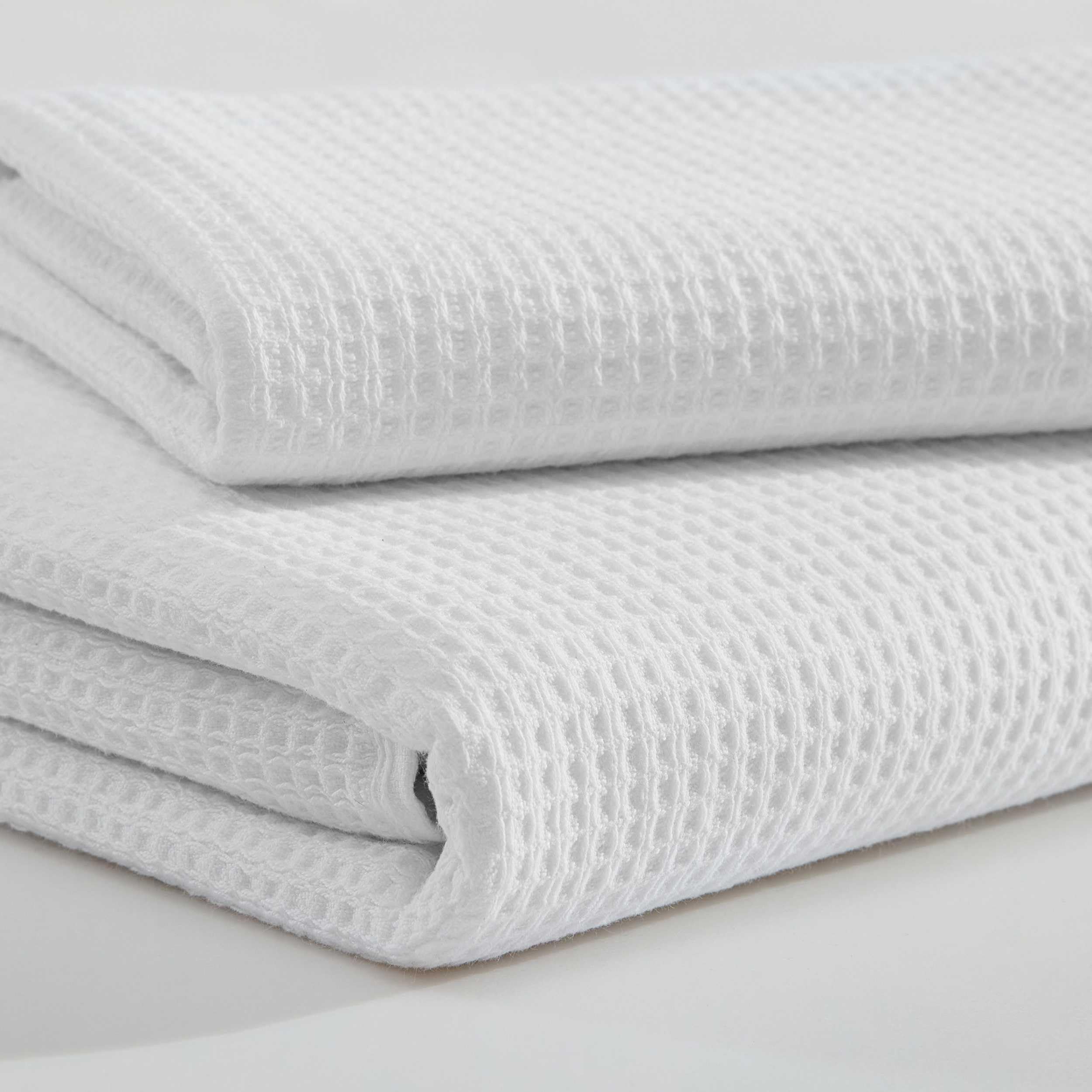 Calvin Klein Lot de 6 Serviettes de Bain en Coton Doux avec gaufré sur Le Devant texturé et Dos en éponge, légères de 650 g/m², Comprenant des Serviettes de Bain, des Mains et des Doigts avec Boucle