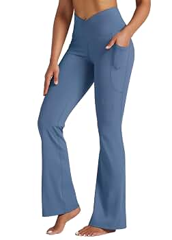 High Waisted Flare Yoga Pants 3-Pack - Tummy Control Bootcut Leggings For Workout & Lounge