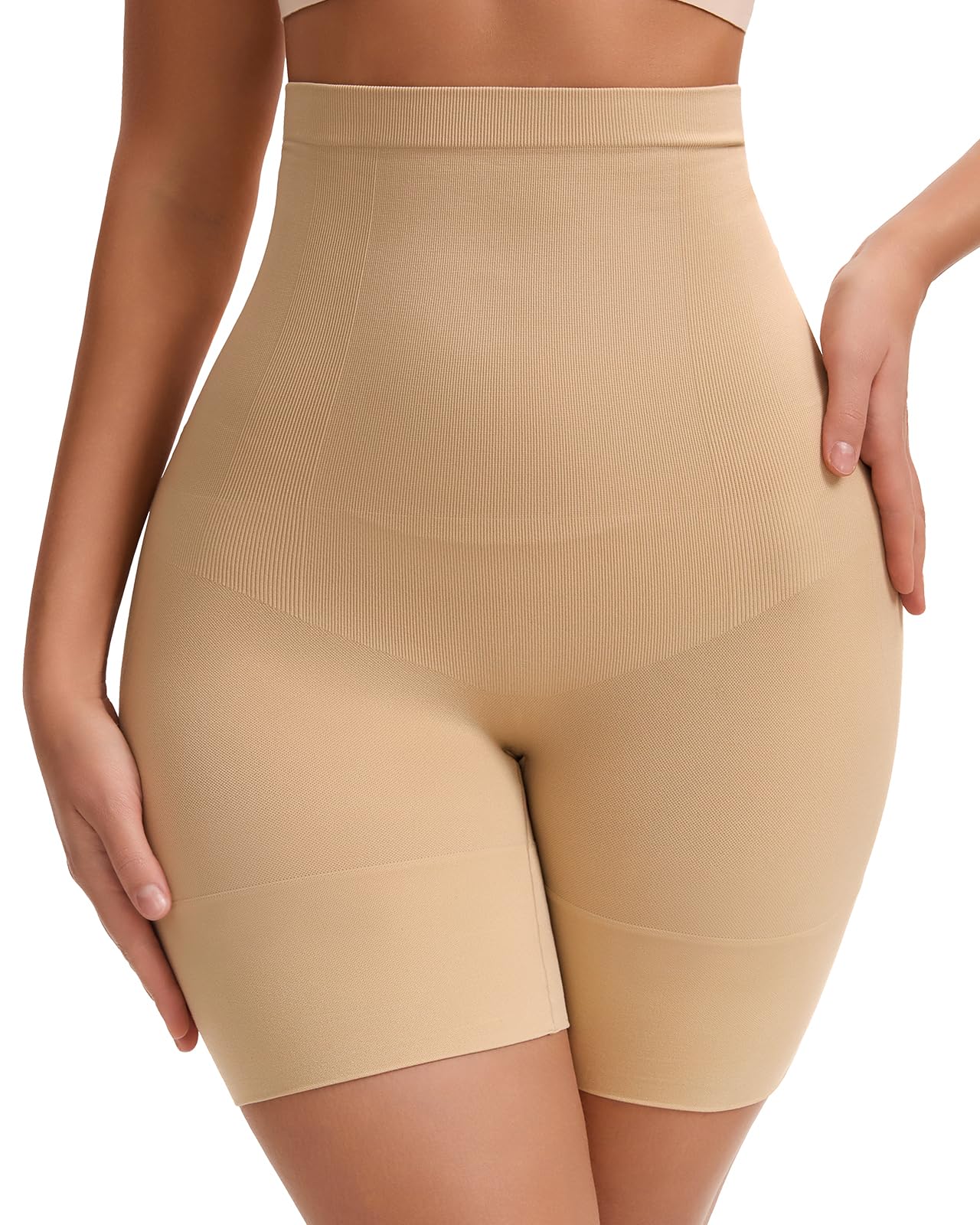 WOWENY Bauchweg Unterhose Damen Shapewear Hose Hohe Taille Miederhose mit Bein Figurformende Unterwäsche Shaping Body Miederpants