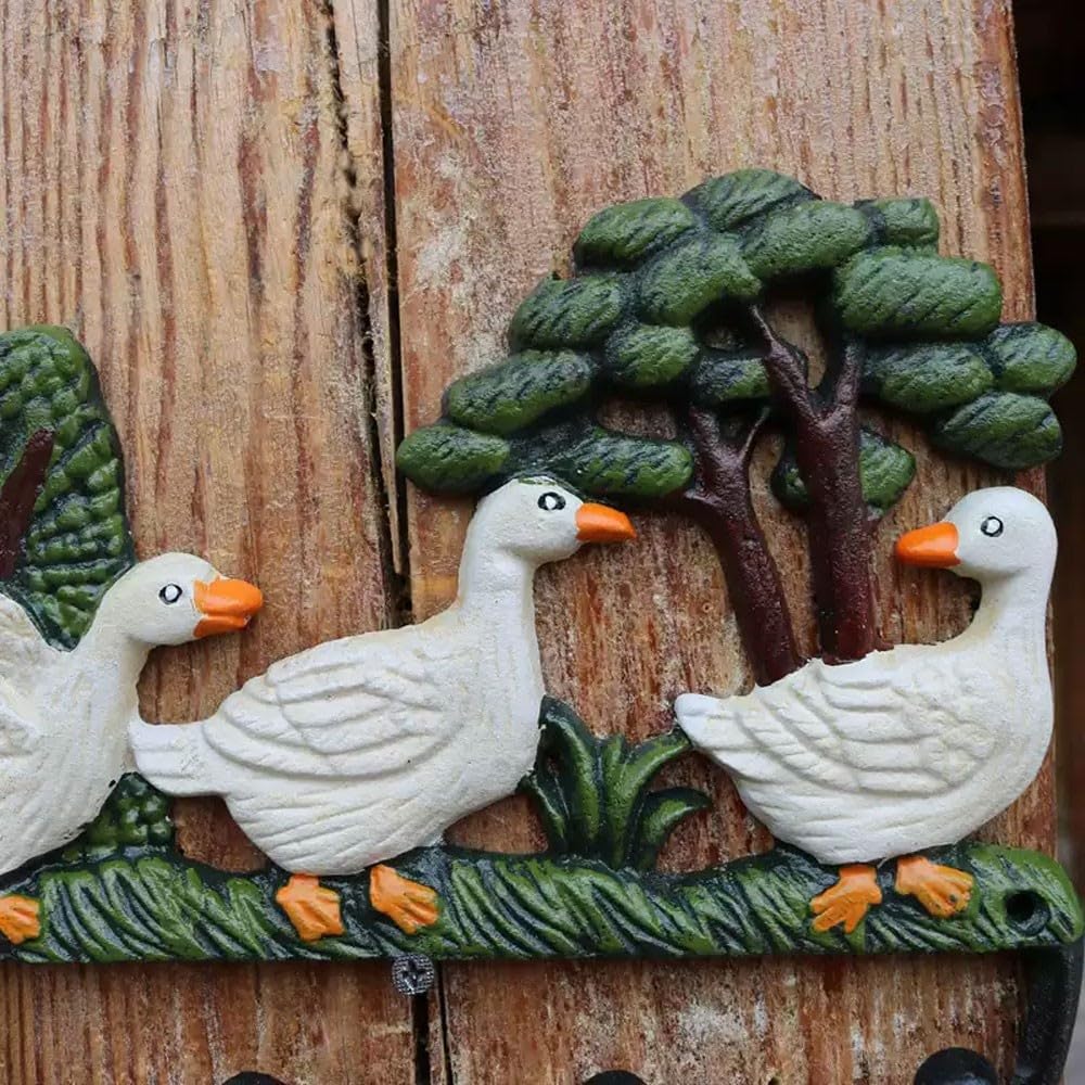 Ganci appendiabiti da parete in ghisa, ganci decorativi da parete rustici for interni ed esterni for appendere cappotti, chiavi, porta attrezzi