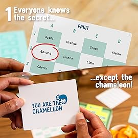 The Chameleon Travel: The Award-Winning Spot-The-Imposter Board Game in a Travel Friendly Tin with 20 New topics