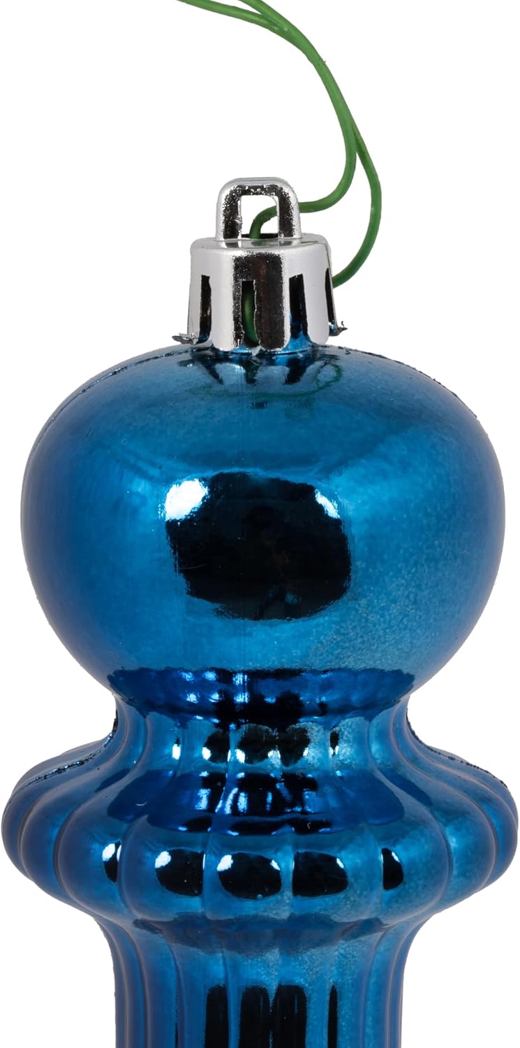 Vickerman 14" Midnight Blue Shiny Finial Drop UV 2/Bag