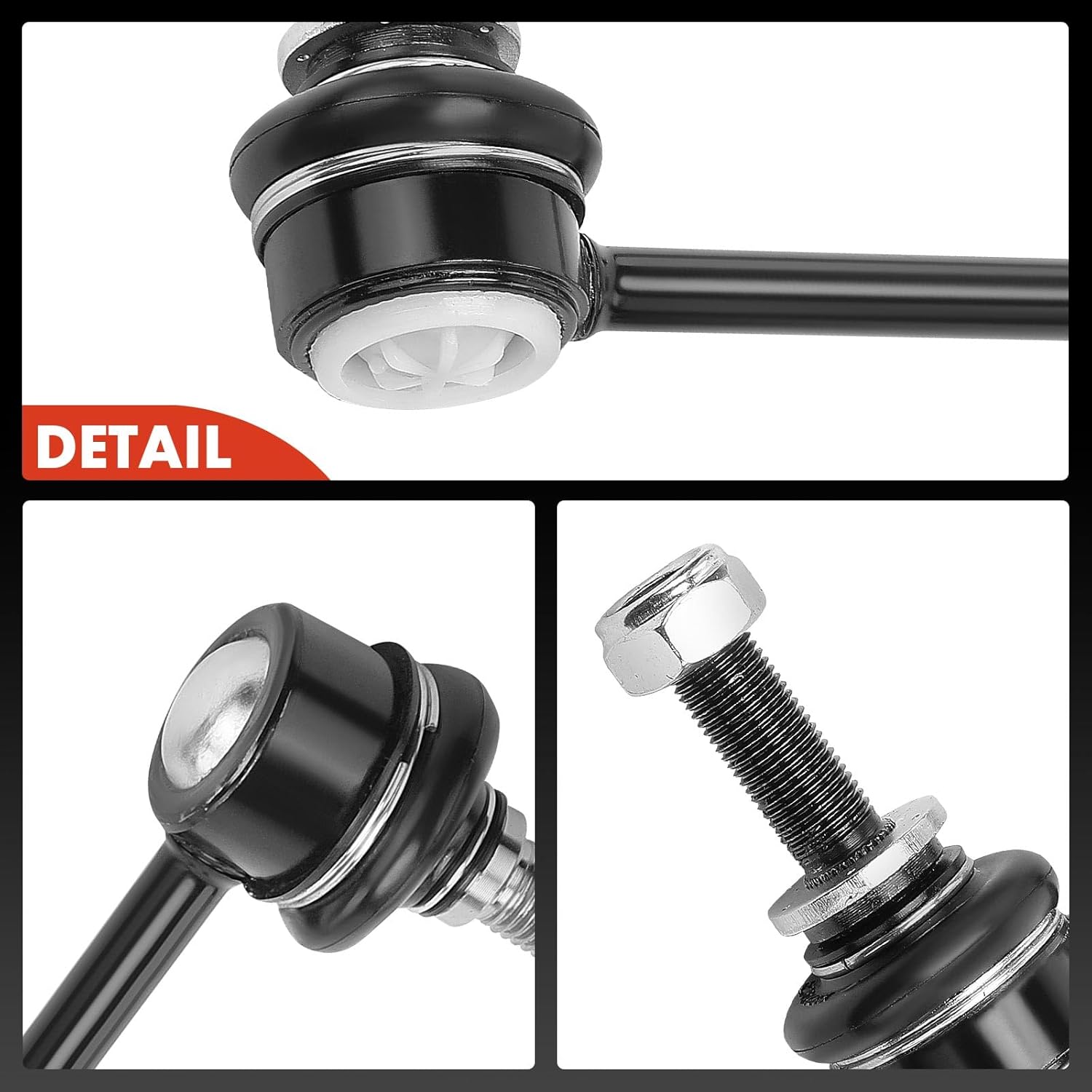 A-Premium Set of 4, Front & Rear Sway Bar Links Kit Stabilizer Bar Links Compatible with Ford Fusion 13-20, Edge & Mustang 15-22, Police Responder Hybrid & SSV Plug-In Hybrid 19-20, Lincoln MKZ, MKX